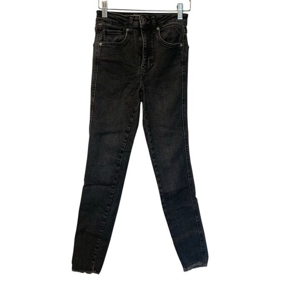 We The Free Women's High Rise Skinny Jeans Black Size 26 Stretch Denim - Picture 1 of 9